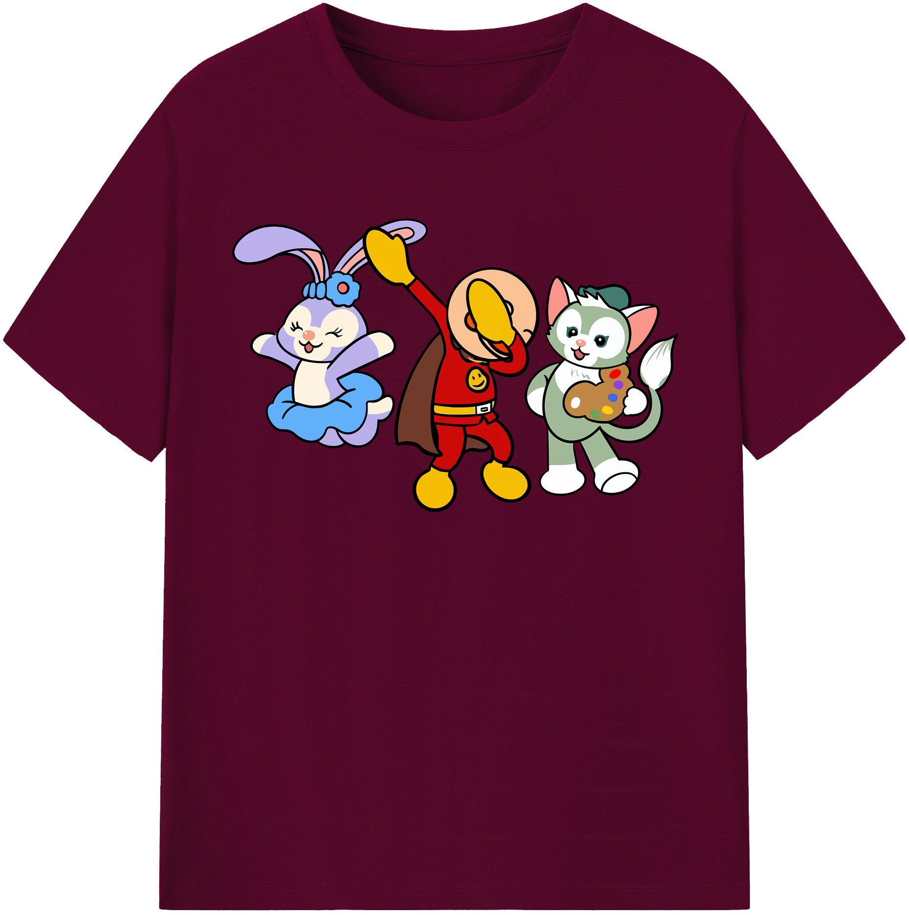 （画像用） アンパンマン Anpanman レディースカジュアルプリントTシャツ（綿100％）